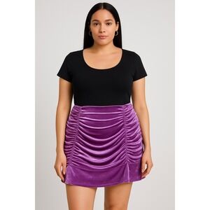 NWT Wild Fable Velvet Ruched Mini Skirt - XXL‎